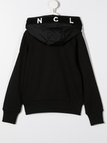 Thumbnail for your product : Moncler Enfant Logo Trim Zipped Hoodie