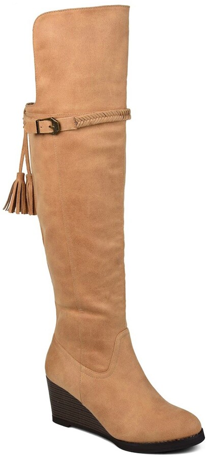 faux suede tall boots