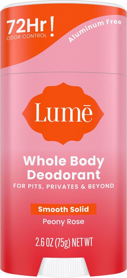 Lume Whole Body Deodorant Stick, Peony Rose, 2.6 OZ