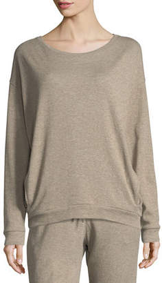 Neiman Marcus Majestic Paris for Crewneck Cotton/Cashmere Sweatshirt