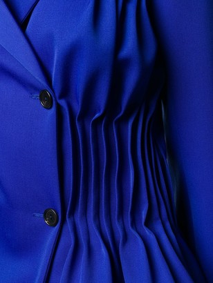 Nina Ricci Pleat Detail Flared Blazer Jacket
