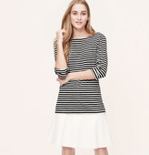 Thumbnail for your product : LOFT Striped 3/4 Sleeve Tee