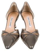 Thumbnail for your product : Manolo Blahnik Leather d'Orsay Pumps