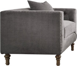 Corrigan Studio Grey Accent Chair With Pillow - Ideal For A Luxurious Seating Option Decorative Adding Chic Look To Home