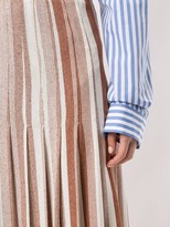 Thumbnail for your product : Jil Sander Two-Toned Pleated Skirt