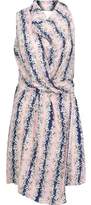 Thumbnail for your product : Carven Asymmetric Wrap-Effect Floral-Print Crepe De Chine Mini Dress