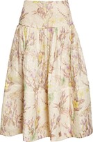 Phoebe Floral Clip Dot Midi Skirt 