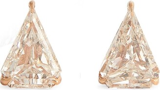 Eva Fehren Rose Gold And Diamond Offset Kent Stud Earrings
