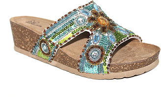 Modellista Batina Sequin Slide Wedge Sandals