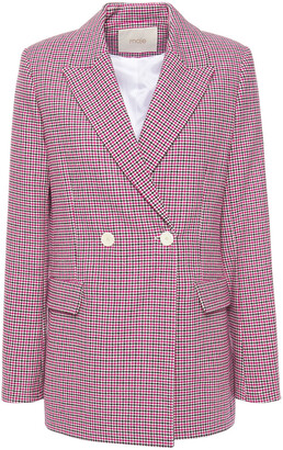 maje vic houndstooth blazer