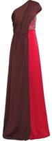 Vionnet Two-Tone One-Shoulder Silk Gown