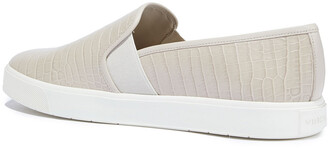 Vince Blair 5 Croc-effect Leather Slip-on Sneakers