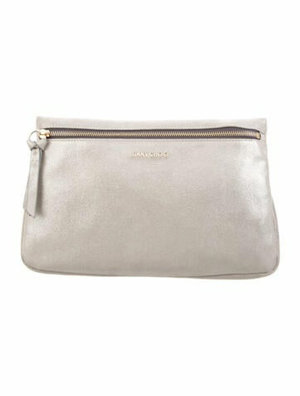 grey suede clutch bag