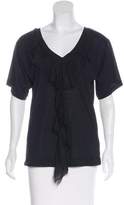 Thumbnail for your product : Elizabeth and James Silk-Accented Short Sleeve Top