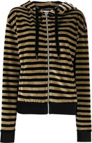 Stripe-Print Hooded Jacket 