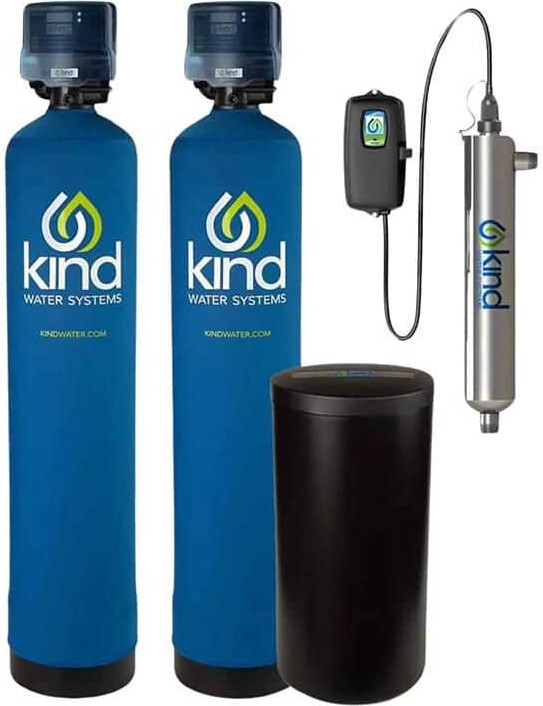 Kind Whole House Well Water Filter and Salt-Based Softener Combo with UV