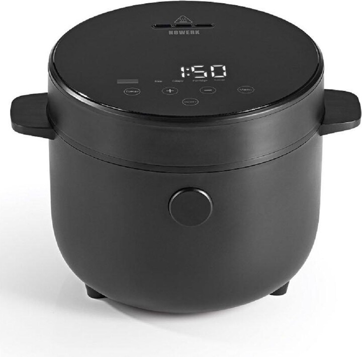 N8WERK Digital Rice Cooker With Steam Insert Black, 400W ShopStyle