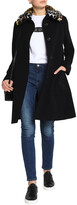 Thumbnail for your product : Love Moschino Faux fur-trimmed wool-blend coat