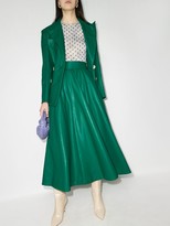 Thumbnail for your product : ANOUKI Pleated Faux-Leather Midi Skirt