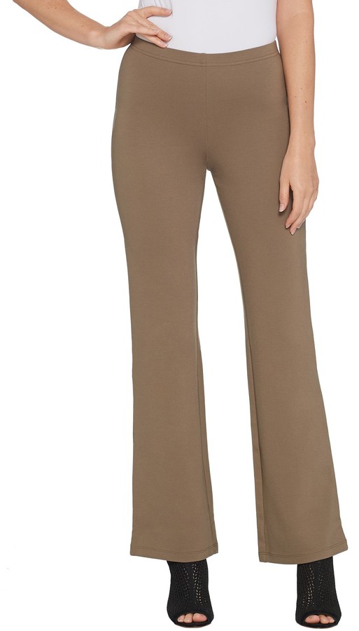 Women With Control Petite Soft Tech PullOn Low Bell Pants ShopStyle