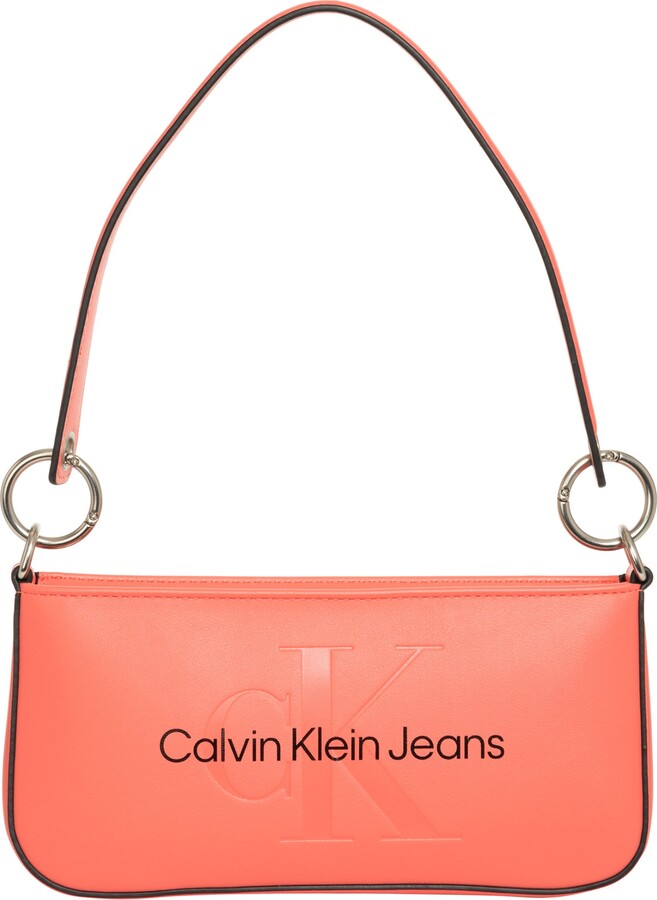 Calvin Klein Jeans industrial logo camera bag in beige