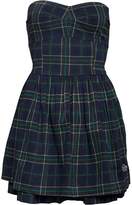 Superdry Womens 50s Style Plaid Prom Dress Classic Navy Check