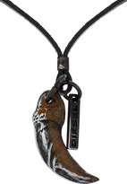 Thumbnail for your product : Diesel Black & Silver Awool Talon Necklace