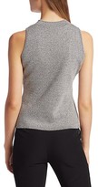 Thumbnail for your product : Milly Metallic-Knit Sleeveless Top