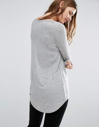 Asos Tall The New Forever T-Shirt With Long Sleeves And Dip Back