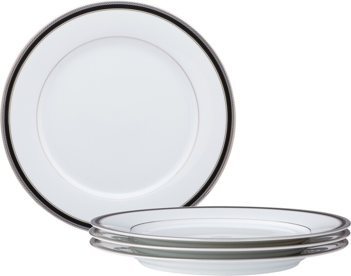 Noritake Austin Platinum Set of 4 Dinner Plates