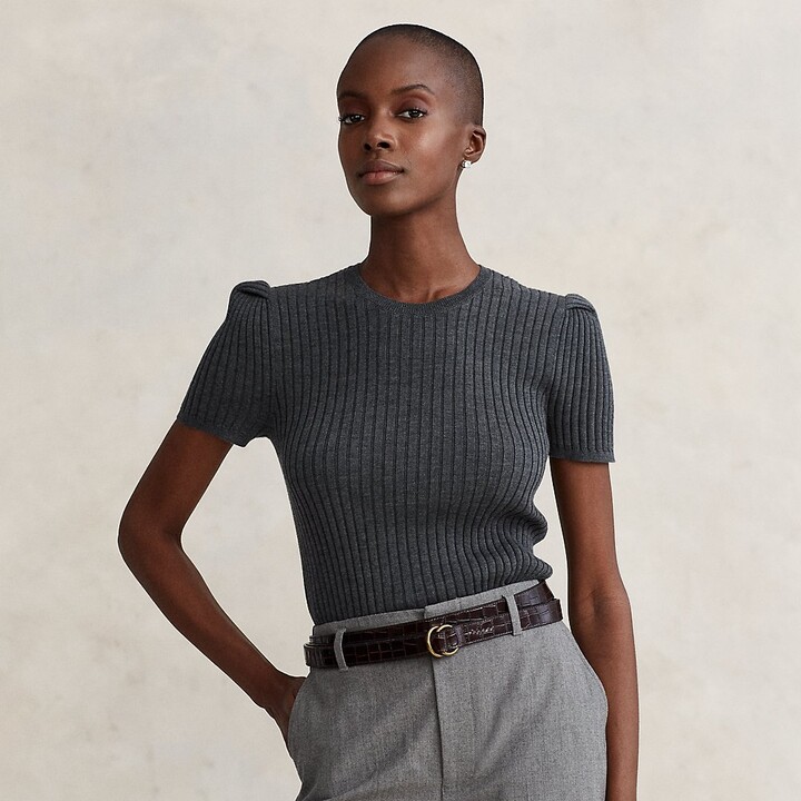 short sleeve wool sweater