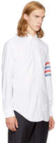 Thumbnail for your product : Thom Browne White Classic Four Bar Point Collar Shirt