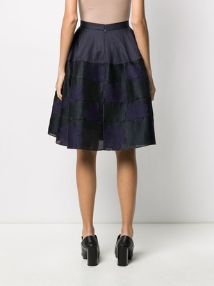 Nina Ricci Pattern-Mix Full Skirt