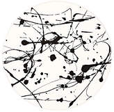 Thumbnail for your product : Lisa Perry Reversible Paint-Splatter-Print Circular Placemat - Black, White