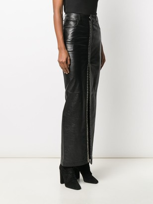 Saint Laurent Stud Detailing Long Skirt