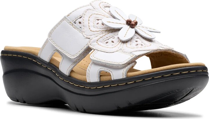 Clarks Women's White Sandals ShopStyle