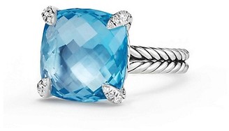 David Yurman Chatelaine Ring with Gemstone & Diamonds/14mm