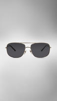 Thumbnail for your product : Burberry Square Aviator Polarised Sunglasses