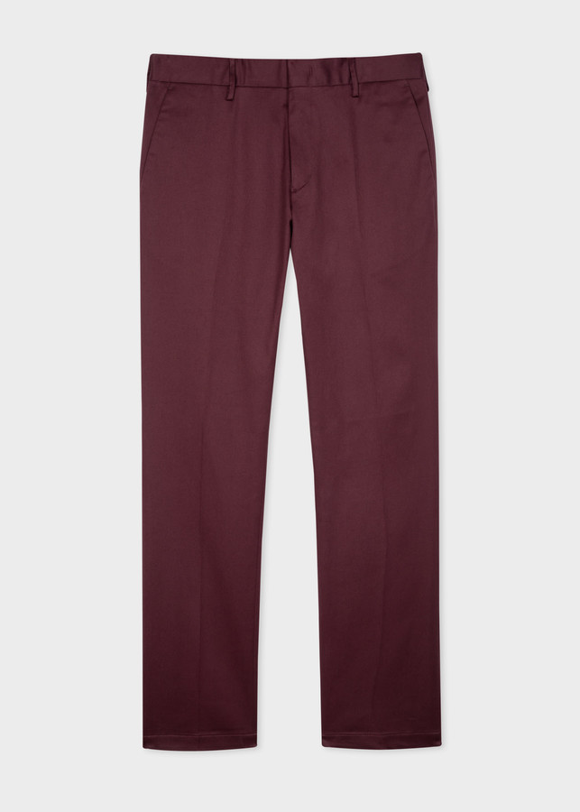 Burgundy slim fit chinos Clearance