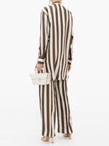 Thumbnail for your product : F.R.S For Restless Sleepers Febo Striped Silk-twill Shirt - Brown Multi