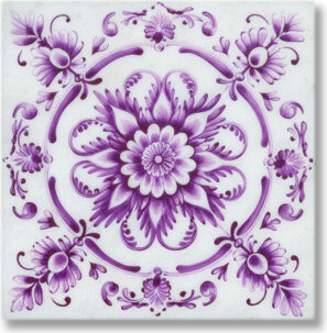Maricera Florentina-Puple-Engraved Marble Tile