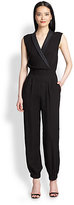 Thumbnail for your product : ABS by Allen Schwartz Shawl-Collar Sleeveless Jumpsuit