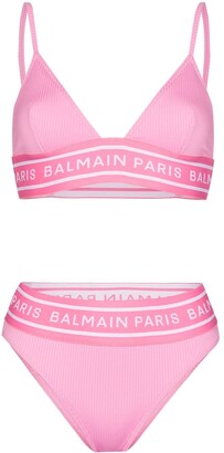Balmain Logo-Tape Bikini - ShopStyle Two Piece Swimsuits