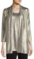 Thumbnail for your product : Reflection Knit Metallic Easy Cardigan, Petite