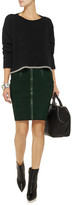 Thumbnail for your product : Alexander Wang Suede and wool-blend mini skirt