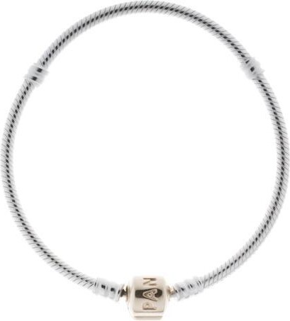 Pandora Sterling Silver 7.1 Charm Bracelet w/14k Gold Clasp 590702HG-18'