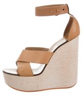 Thumbnail for your product : Chloé Leather Platform Wedge Sandals