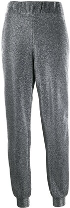 metallic track pants