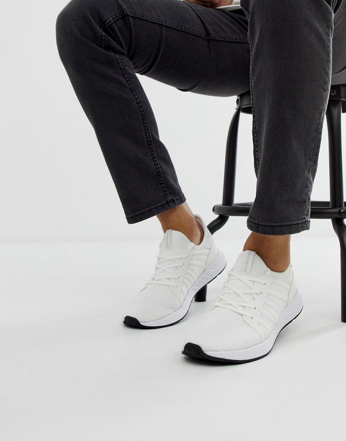 Jack and Jones mesh sneaker with soft upper in white - ShopStyle