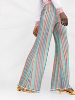 Thumbnail for your product : M Missoni Striped Wide-Leg Trousers